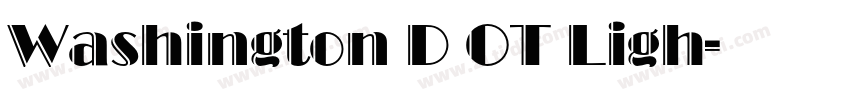 Washington D OT Ligh字体转换